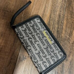 Juicy Couture Black and White Logo Wristlet